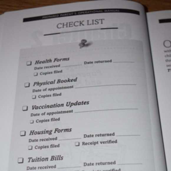 College Planning Book:  "Parent's Operational Manual - Picture 11 of 12